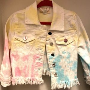 NWOT Hannah Banana Tie Dye Jean Jacket